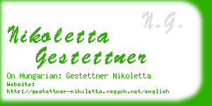 nikoletta gestettner business card